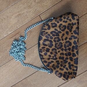 NWOT Forever 21 Suede Leopard  crossbody bag